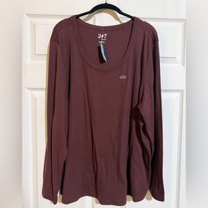 Maurices Women's Chocolate Brown Long Sleeve Tee